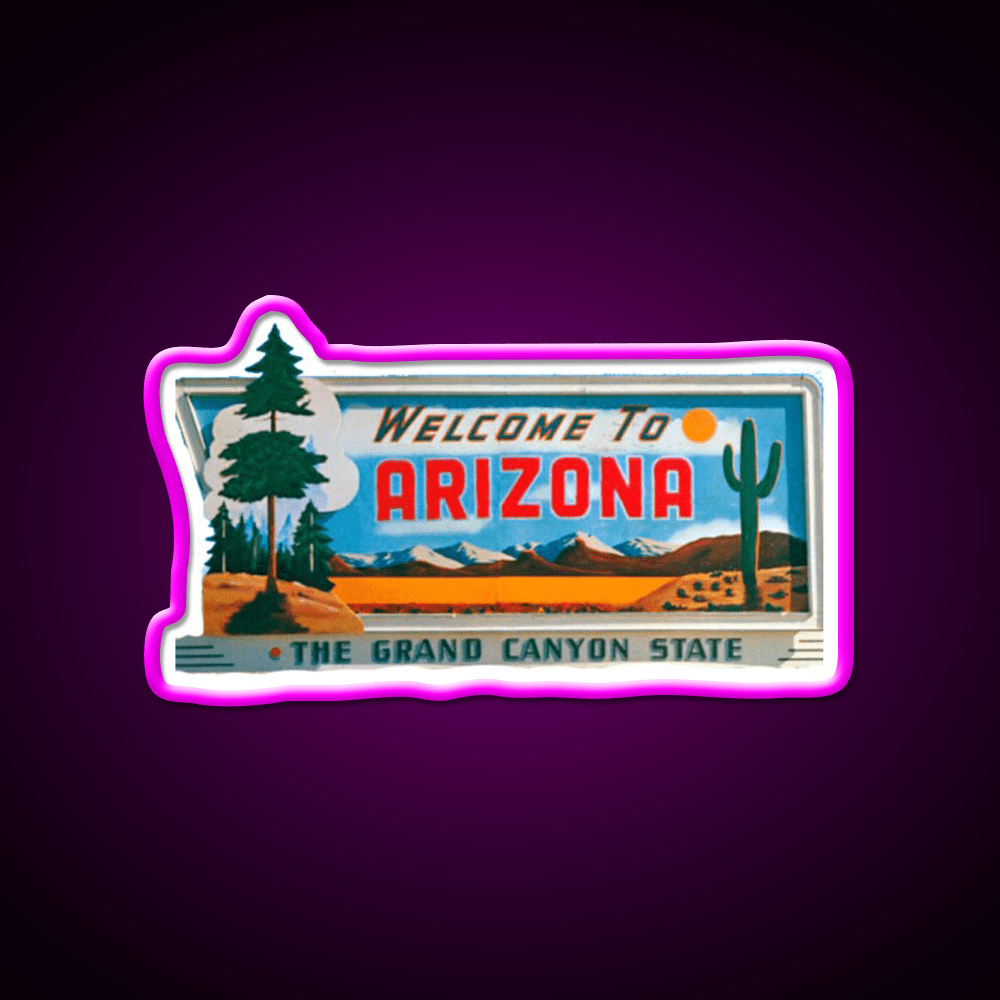 Welcome To Arizona Welcome Led Neon Sign Open Sign Home Art Rgb Color - Shineneon