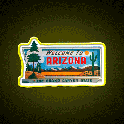 Welcome To Arizona Welcome Led Neon Sign Open Sign Home Art Rgb Color