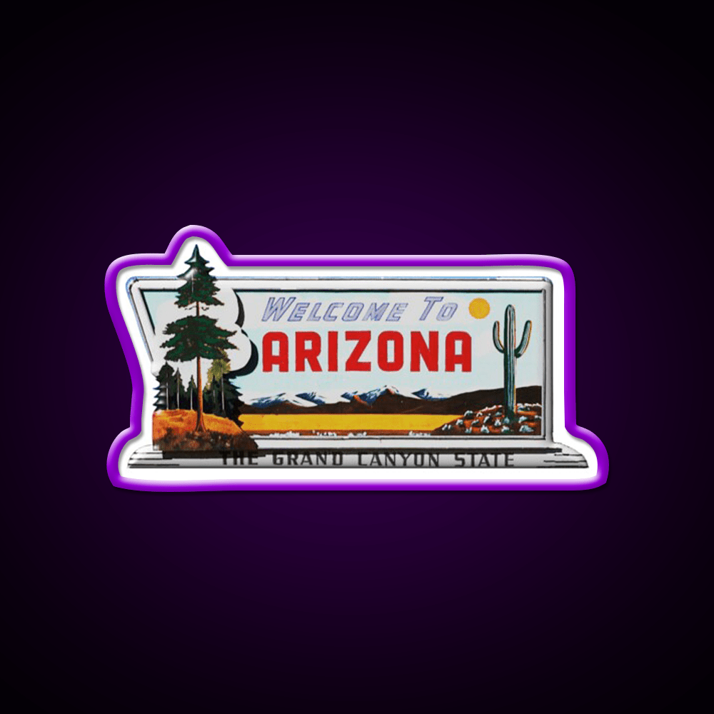 Welcome To Arizona Welcome Led Neon Sign Open Sign Rgb Color - Shineneon