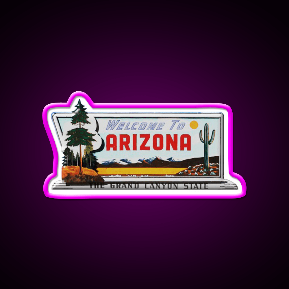 Welcome To Arizona Welcome Led Neon Sign Open Sign Rgb Color - Shineneon