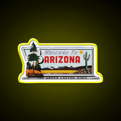 Welcome To Arizona Welcome Led Neon Sign Open Sign Rgb Color - Custom LED neon sign front view