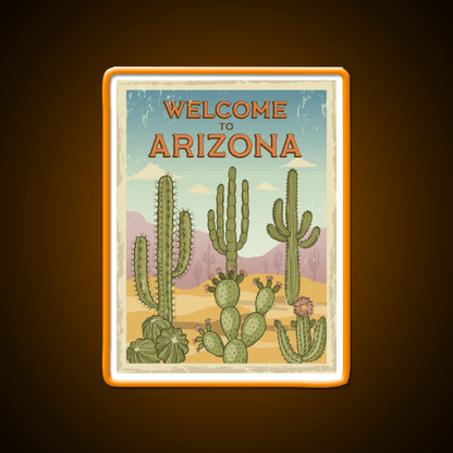 Welcome To Arizona Welcome Led Neon Sign Open Sign Wall Art Rgb Color - Shineneon