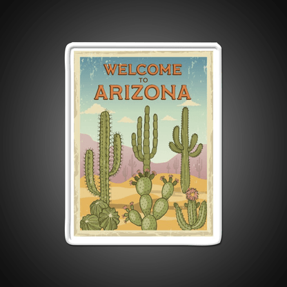 Welcome To Arizona Welcome Led Neon Sign Open Sign Wall Art Rgb Color - Shineneon