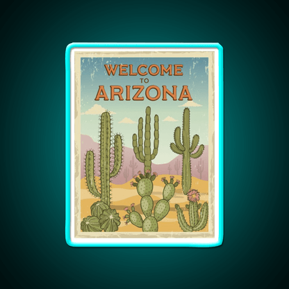 Welcome To Arizona Welcome Led Neon Sign Open Sign Wall Art Rgb Color - Shineneon