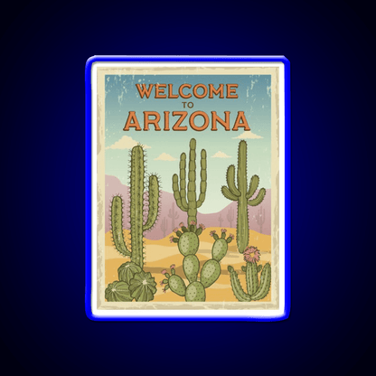 Welcome To Arizona Welcome Led Neon Sign Open Sign Wall Art Rgb Color - Shineneon