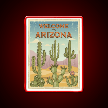 Welcome To Arizona Welcome Led Neon Sign Open Sign Wall Art Rgb Color - Shineneon