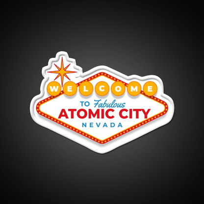 Welcome To Atomic City Welcome Led Neon Sign Open Sign Rgb Color - Shineneon