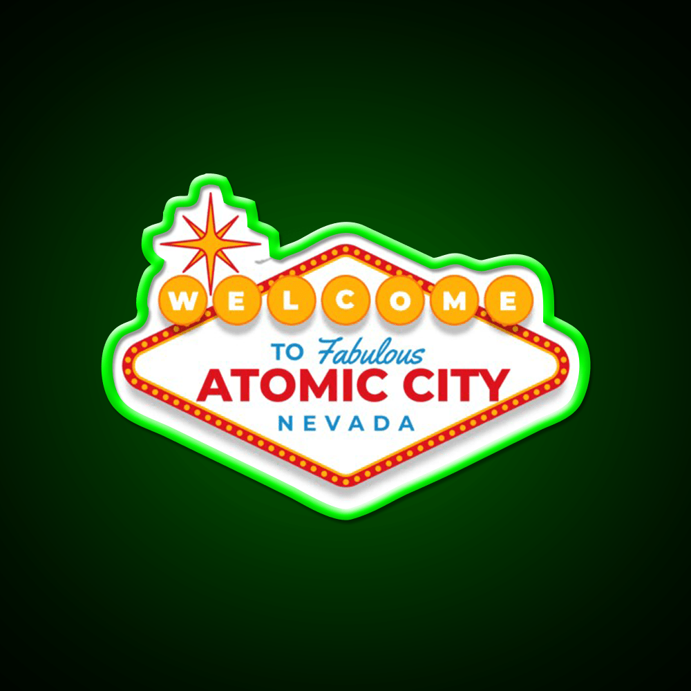 Welcome To Atomic City Welcome Led Neon Sign Open Sign Rgb Color - Shineneon