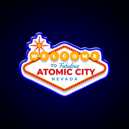 Welcome To Atomic City Welcome Led Neon Sign Open Sign Rgb Color - Shineneon