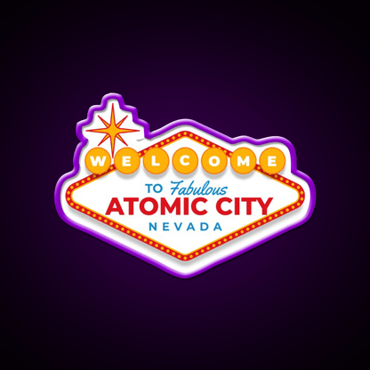 Welcome To Atomic City Welcome Led Neon Sign Open Sign Rgb Color - Shineneon