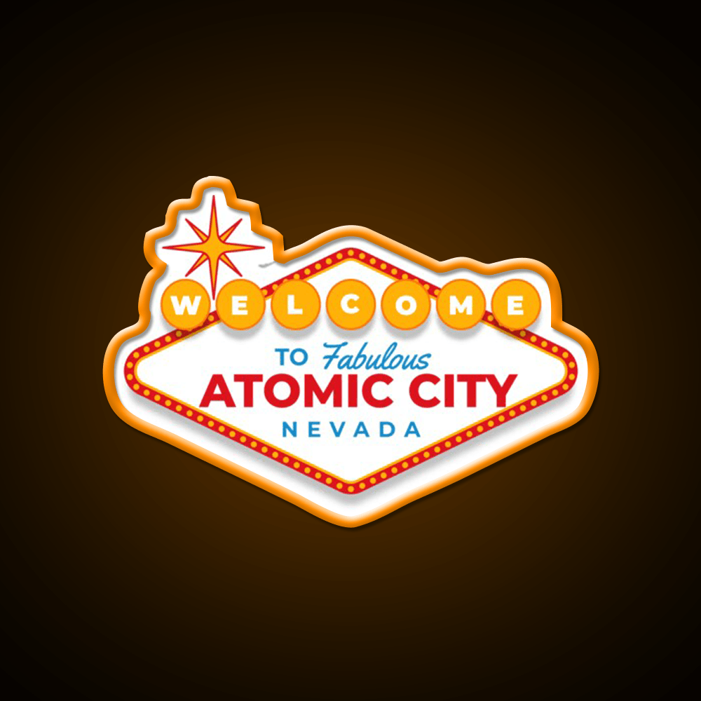 Welcome To Atomic City Welcome Led Neon Sign Open Sign Rgb Color - Shineneon
