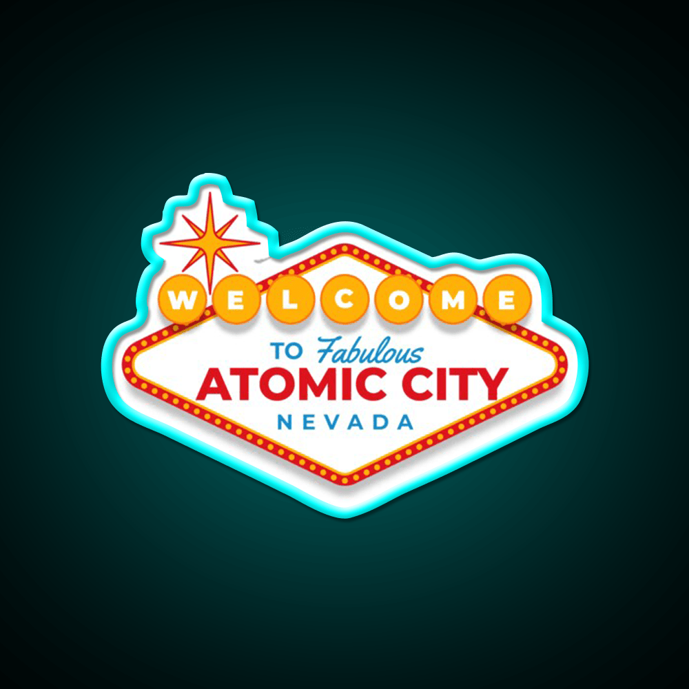 Welcome To Atomic City Welcome Led Neon Sign Open Sign Rgb Color - Shineneon