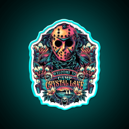 Welcome To Camp Crystal Lake Welcome Led Neon Sign Open Sign Rgb Color - Shineneon