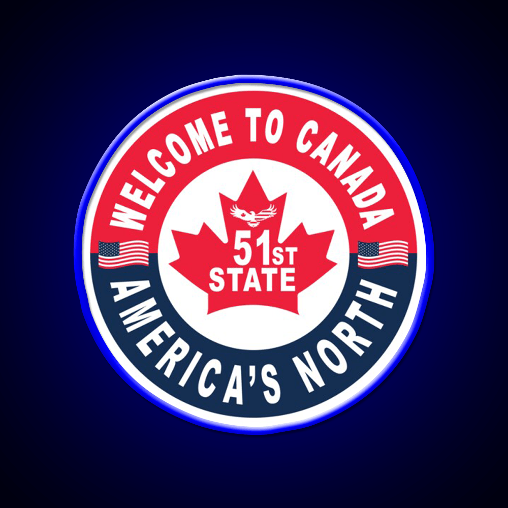 Welcome To Canada Americas 51St State Welcome Led Neon Sign Open Sign Rgb Color - Shineneon