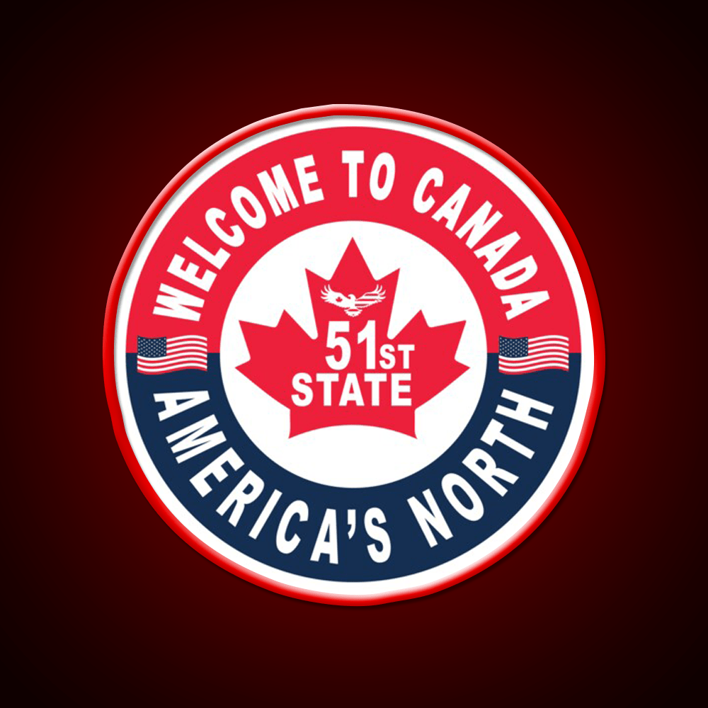 Welcome To Canada Americas 51St State Welcome Led Neon Sign Open Sign Rgb Color - Shineneon