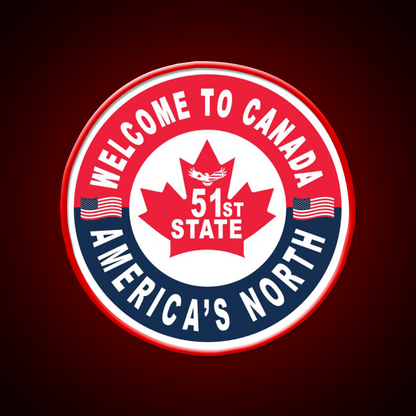 Welcome To Canada Americas 51St State Welcome Led Neon Sign Open Sign Rgb Color - Shineneon