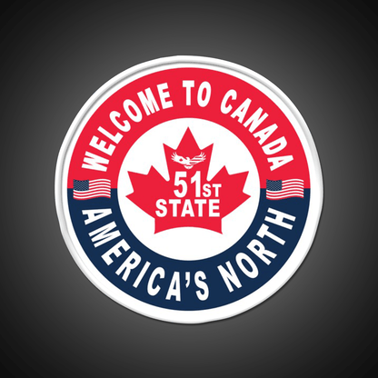 Welcome To Canada Americas 51St State Welcome Led Neon Sign Open Sign Rgb Color - Shineneon