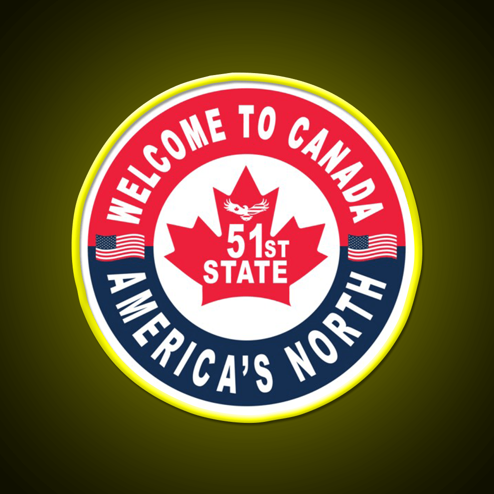 Welcome To Canada Americas 51St State Welcome Led Neon Sign Open Sign Rgb Color - Shineneon