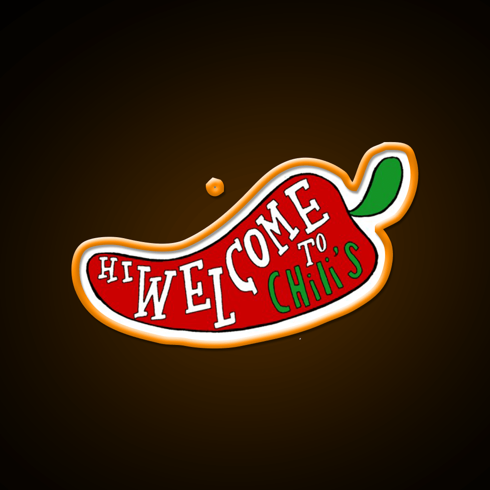 Welcome To Chilis Vine Welcome Led Neon Sign Open Sign Rgb Color - Shineneon
