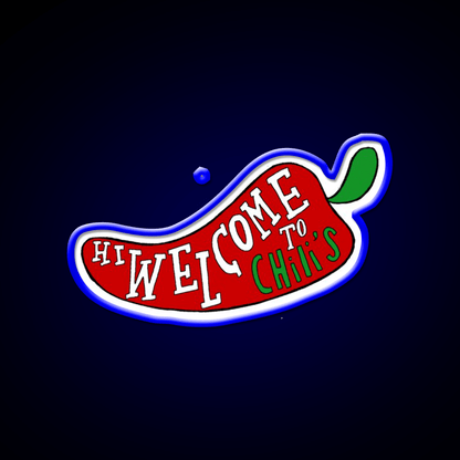 Welcome To Chilis Vine Welcome Led Neon Sign Open Sign Rgb Color - Shineneon