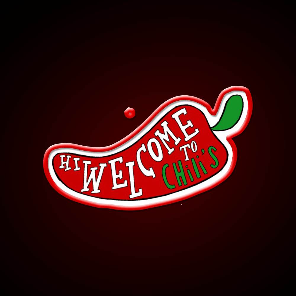 Welcome To Chilis Vine Welcome Led Neon Sign Open Sign Rgb Color - Shineneon