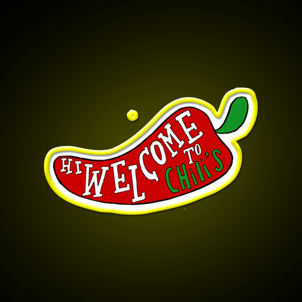 Welcome To Chilis Vine Welcome Led Neon Sign Open Sign Rgb Color - Shineneon
