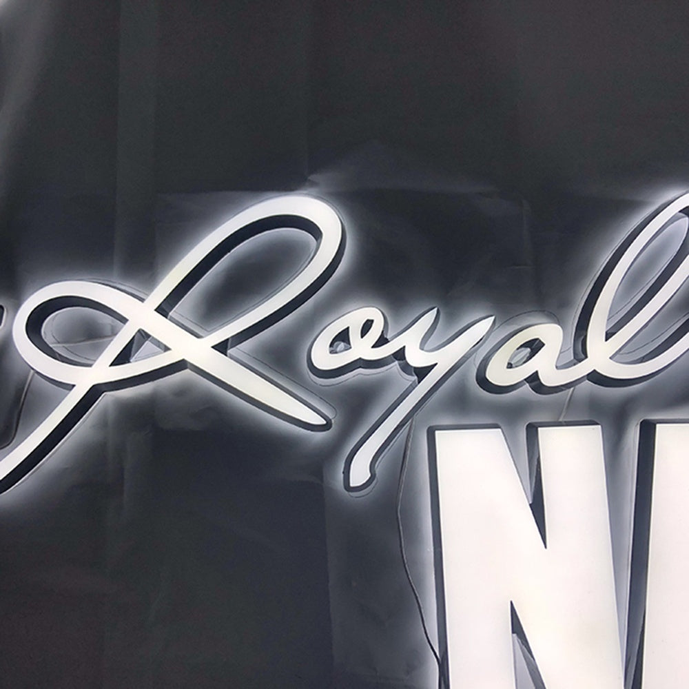 Welcome To Crown Royal Nails 3D Channel Letter Led Light Sign
