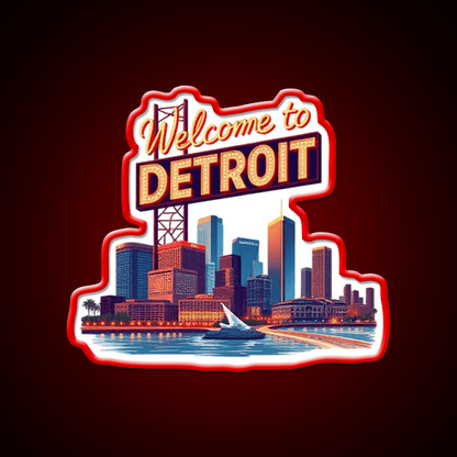 Welcome To Detroit Welcome Led Neon Sign Open Sign Rgb Color - Shineneon