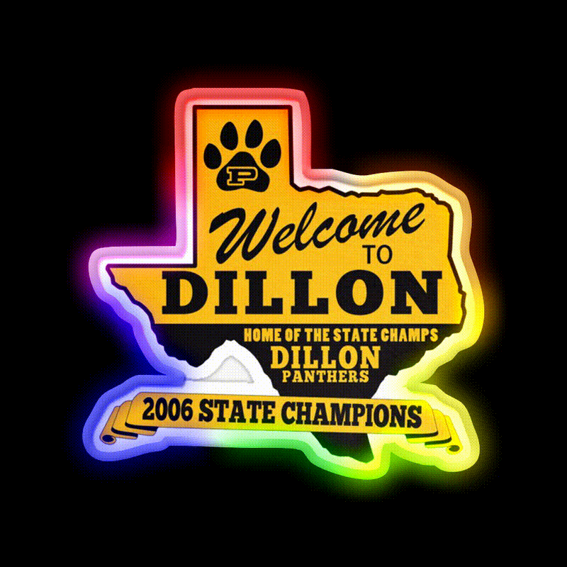 Welcome To Dillon Welcome Led Neon Sign Open Sign Rgb Color - LED neon sign close-up detail