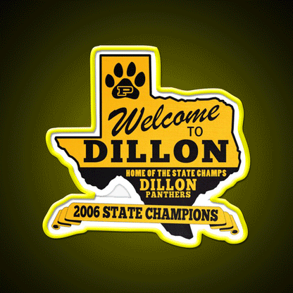 Welcome To Dillon Welcome Led Neon Sign Open Sign Rgb Color - Custom LED neon sign front view