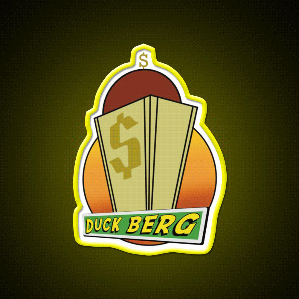 Welcome To Duckberg Welcome Led Neon Sign Open Sign Rgb Color - Custom LED neon sign front view