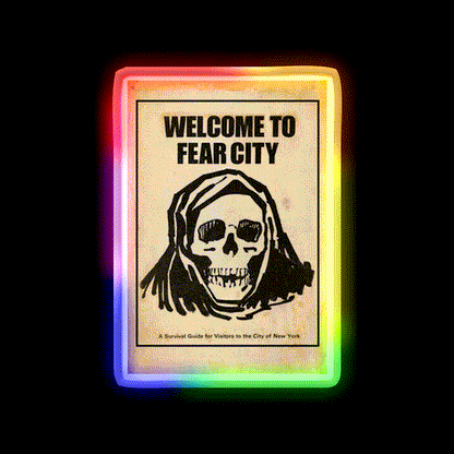 Welcome To Fear City Welcome Led Neon Sign Open Sign Rgb Color - LED neon sign close-up detail