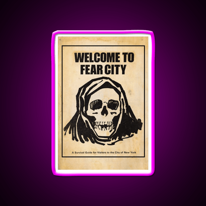 Welcome To Fear City Welcome Led Neon Sign Open Sign Rgb Color - Shineneon