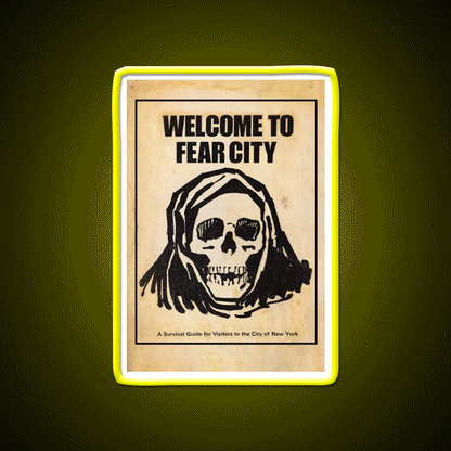 Welcome To Fear City Welcome Led Neon Sign Open Sign Rgb Color - Custom LED neon sign front view