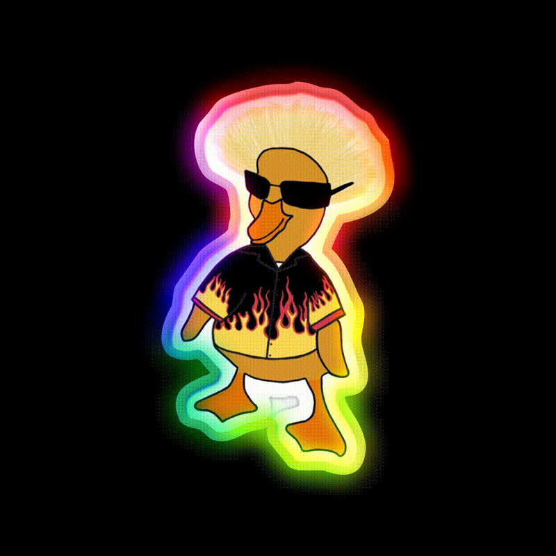 Welcome To Flavortown Welcome Led Neon Sign Open Sign Rgb Color - LED neon sign close-up detail
