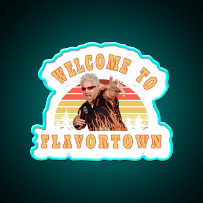 Welcome To Flavortown Welcome Led Neon Sign Open Sign Wall Art Rgb Color - Shineneon