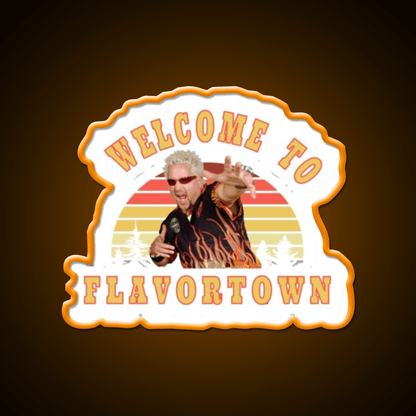 Welcome To Flavortown Welcome Led Neon Sign Open Sign Wall Art Rgb Color - Shineneon