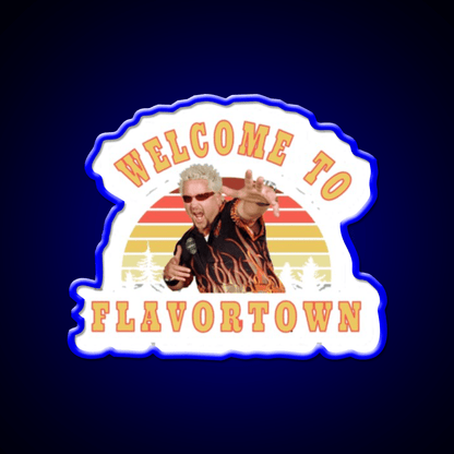 Welcome To Flavortown Welcome Led Neon Sign Open Sign Wall Art Rgb Color - Shineneon