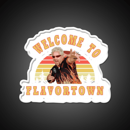 Welcome To Flavortown Welcome Led Neon Sign Open Sign Wall Art Rgb Color - Shineneon