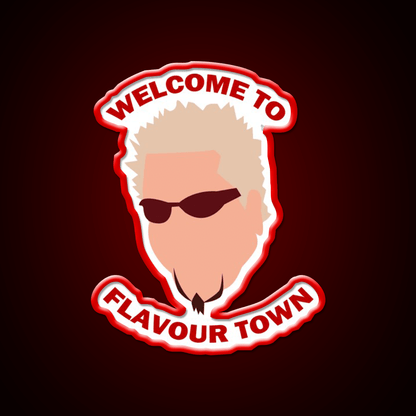 Welcome To Flavour Town Welcome Led Neon Sign Open Sign Rgb Color - Shineneon