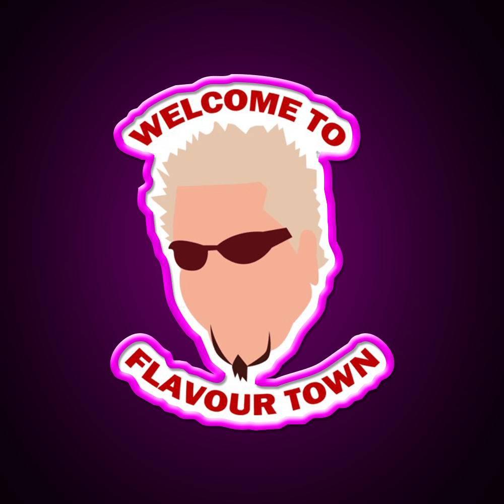 Welcome To Flavour Town Welcome Led Neon Sign Open Sign Rgb Color - Shineneon