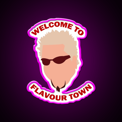 Welcome To Flavour Town Welcome Led Neon Sign Open Sign Rgb Color - Shineneon