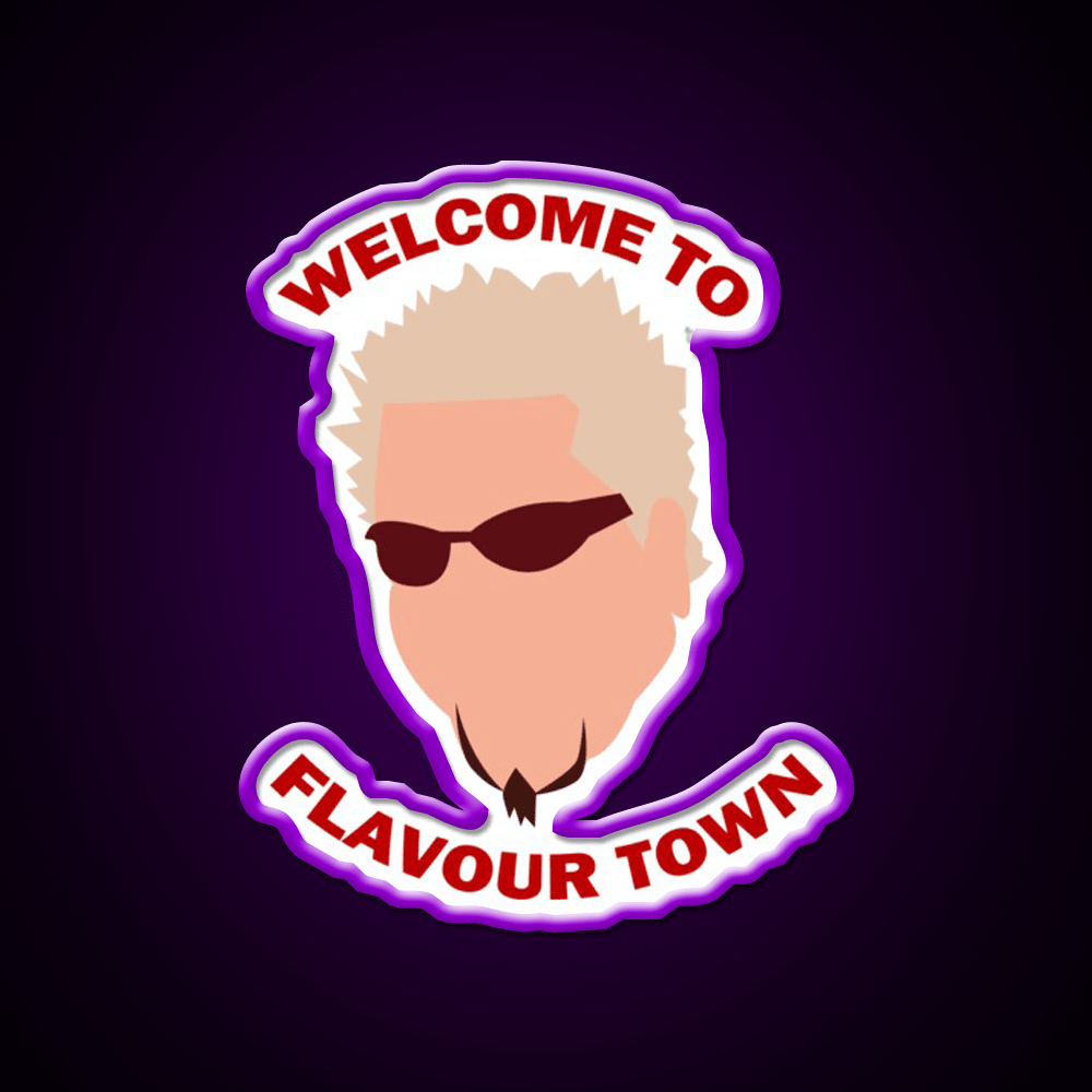 Welcome To Flavour Town Welcome Led Neon Sign Open Sign Rgb Color - Shineneon