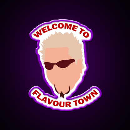Welcome To Flavour Town Welcome Led Neon Sign Open Sign Rgb Color - Shineneon