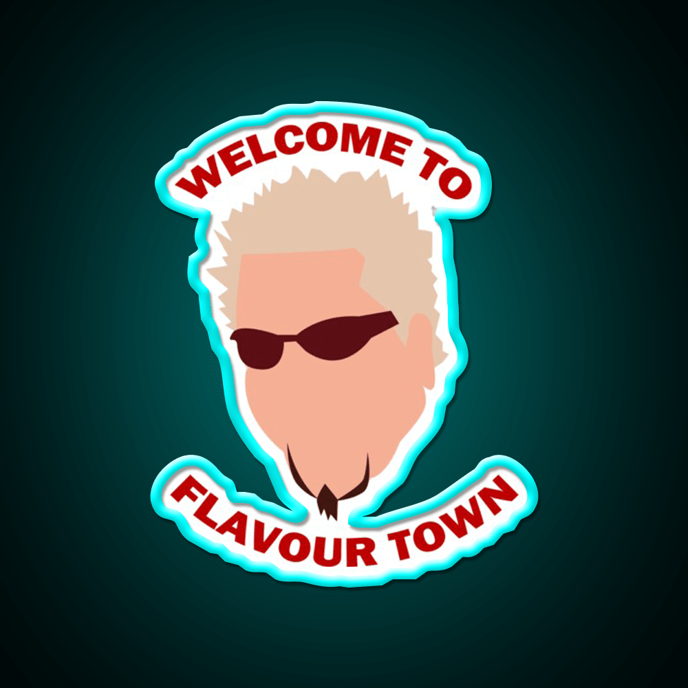 Welcome To Flavour Town Welcome Led Neon Sign Open Sign Rgb Color - Shineneon