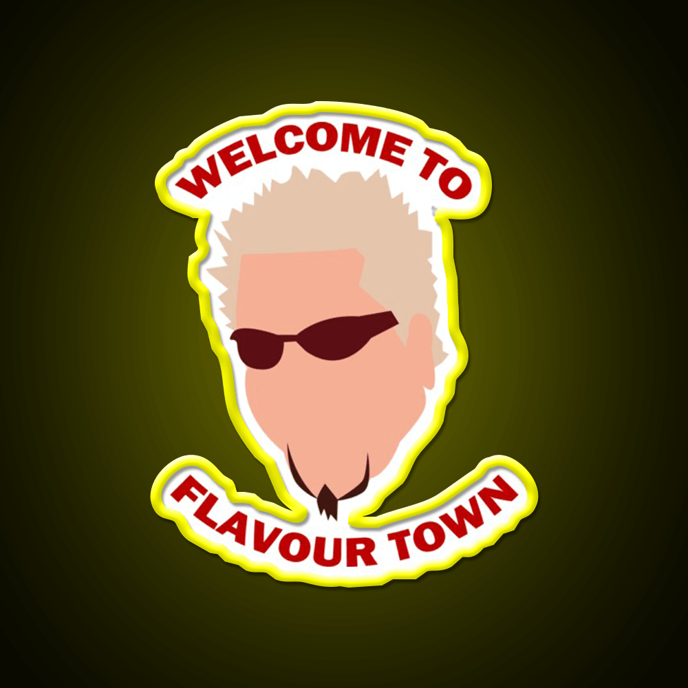 Welcome To Flavour Town Welcome Led Neon Sign Open Sign Rgb Color - Shineneon