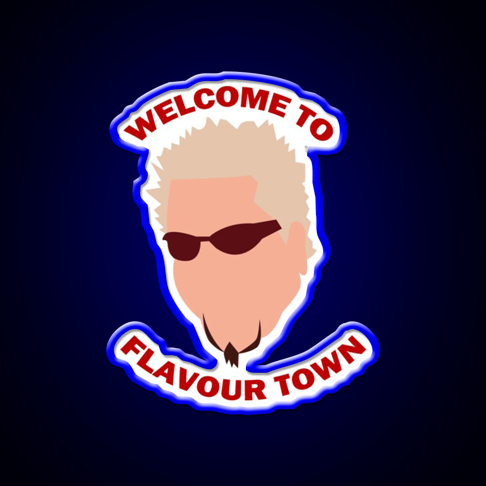 Welcome To Flavour Town Welcome Led Neon Sign Open Sign Rgb Color - Shineneon