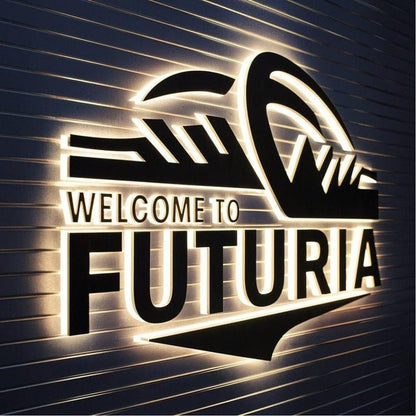 Welcome To Futuria 3D Backlit Channel Letters Led Light Sign - Shineneon