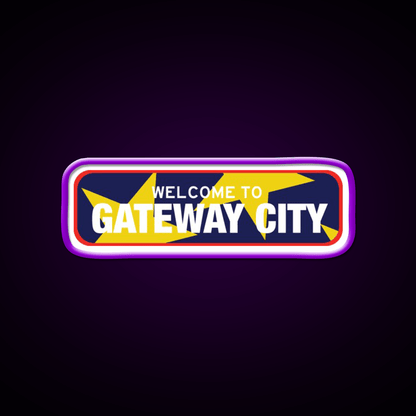Welcome To Gateway City Welcome Led Neon Sign Open Sign Rgb Color - Shineneon