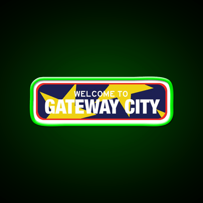 Welcome To Gateway City Welcome Led Neon Sign Open Sign Rgb Color - Shineneon